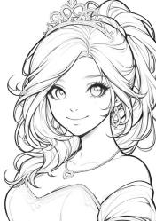 Kawaii Anime Prenses Boyama Kitabı