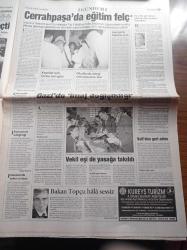 Yeni Şafak Gazetesi - 9 Eylül 1998 -  Nazlı Ilıcak - İsmet Özel - Ahmet Davutoğlu - Necip Fazıl Kısakürek - Başörtüsü Krizi Derinleşiyor - Fazilet Partili Abdullah Gül'ün Eşi De Yasağa Takıldı -  Necmettin Erbakan Yargı Önünde - Mesut Yılmaz'a İrticai Şapka - Dışişleri Bakanı İsmail Cem İpek Yolu Türkiye'siz Olmaz