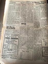 ADANA KÖYLÜ SESİ GAZETESİ YEREL TAŞRA BASINI ---9  Aralık 1952 Yıl :1 Sayı :56-- Amerika hükümeti Tunus meselesi  hakkında  görüşünü   açıklayacak - Mustafa  Nahas tekrar parti  başkanlığına  getirildi --İngiliz - İran  petrol  ihtilafı --Şimali Afrika da milliyetçi  hareketler  : Fas 'ta  kanlı  çarpışmalar oldu -  İdman  Yurdu :2   Sümerbank :1 Demir Spor :5 Seyhan Spor :0-  Samed  'in yeni  manevraları   yazan : Tenekecioğlu --Sinema biletleri  karaborsa da --Bir reklam  panoraması  yazan : Hasan  Keskin --  Tunus ta ki  milliyetçi hareketler Cezayir de  sirayet etti --Rabet Marakaş Yolunda Nümayişler --