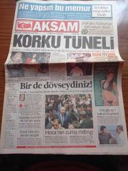 Akşam Gazetesi - 8 Temmuz 2000- Adalarda Meydana Gelen Deprem 17 Ağustos Kabusunu Yeniden Yaşattı - Necmettin Erbakan Hocanın Cuma Mitingi - Kenan İmirzalıoğlu Miroğlu İçin Kellemi Koydum - Başbakan Bülent Ecevit'ten ABD'ye İran Uyarısı - Ferdi Tayfur Türk Doktorlarına Emanet - Kemal Sunal - Kenneth Anderson Fenerbahçe'ye Geliyor - Hakan Şükür İtalya'yı Salladı
