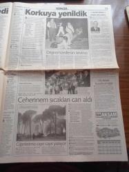 Akşam Gazetesi - 8 Temmuz 2000- Adalarda Meydana Gelen Deprem 17 Ağustos Kabusunu Yeniden Yaşattı - Necmettin Erbakan Hocanın Cuma Mitingi - Kenan İmirzalıoğlu Miroğlu İçin Kellemi Koydum - Başbakan Bülent Ecevit'ten ABD'ye İran Uyarısı - Ferdi Tayfur Türk Doktorlarına Emanet - Kemal Sunal - Kenneth Anderson Fenerbahçe'ye Geliyor - Hakan Şükür İtalya'yı Salladı