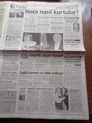 Takvim Gazetesi - 8 Temmuz 2000 - Necmettin Erbakan'la Aynı Cezaya Çarptırılan Hasan Celal Güzel Ayağına Başkasına Yıkatan Adamla Aynı Koğuşta Kalmam - İbrahim Tatlıses'i Kim Tehdit Ediyor - Erdal Acar - Deniz Akkaya - İpek Mobilyaya Güzel Açılış- İzmit Körfezi İle Saros Körfezi Arasında Mutlaka Bir Deprem Olacak - Ahmet Mete Işıkara - Şener Üşümezsoy - Nuriye Pınar Erdem - Ahmet Ercan - Kenneth Anderson Fenerbahçe'ye