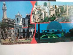 ŞEHİR KARTPOSTALI-BUENOS AIRES/CABILDO ŞEHİR GÜZELLİKLERİNİN GÖRÜNTÜSÜ,ARKASINA YAZILMIŞ,RENKLİ, 10 X 18 CM EBADINDA - 1950'LER, 1960'LAR, 1970'LER, 1980'LER