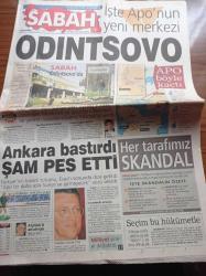 Sabah Gazetesi - 21 Ekim 1998 - İşte Abdullah Öcalan'ın Yeni Merkezi Odintsovo - Mit Apo'nun Suriye'den Ayrılıp Kıbrıs Üzerinden Moskova'ya Geçtiğini Belirledi - Ankara Bastırdı Şam Pes Etti - Hafız Esad - Türbank Skandalı - Hasan  Cemal - Cem Uzan İstanbulspor'u Bıraktı