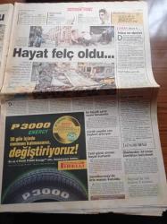 Sabah Gazetesi - 28 Haziran 1998 - Adana'da 6.3 Şiddetinde Deprem - Deprem Acısı 108 Ölü - Deprem Ankara'dan Kıbrıs'a Antalya'dan Adıyamana Kadar Hissedildi - İzmir'de Görevli Üç Türk Havacı Subay Yunanlılara Askeri Sırları Verirken Yakalandı - Adana'yı Deprem Vurdu - Adanalılar Sokakta Sabahlıyor- Popçu Kerim Tekin Geçirdiği Trafik Kazasında Hayatını Kaybetti