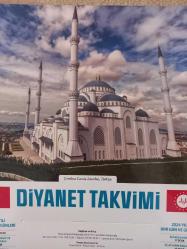 Diyanet Duvar Takvimi Kapağı 2024 yılı Çamlıca Camii istanbul,Türkiye Fotoğrafı 23*32cm