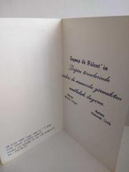 GELİN VE DAMAT RESMİ KARTPOSTALI,KAPAKLI,İÇ KISMINA YAZILMAMIŞ,RENKLİ, 8 X 12 CM EBADINDA