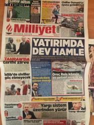 Milliyet Gazetesi , 7 Eylül 2018 , 
