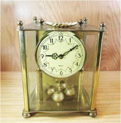 ALMAN HaLLeR PİRİNÇ ŞöMiNe-KoNSoL SAATİ.......DÖNER SARKAÇLI