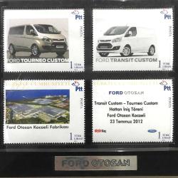 Ford Otosan Kocaeli Fabrikası - Özel pleksi muhafazası içinde, hatıra pullar