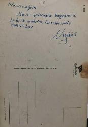 HAYVAN KARTPOSTALI-TATLI SARI KEDİ YAVRUSU,ARKASINA YAZILMIŞ,RENKLİ, 11 X 15 CM EBADINDA