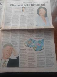Radikal Gazetesi - 13 Eylül 1998 - Başkan Bill Clinton'ın Seks Fantezileri - Ethem Mahçupyan - Murat Belge - Monica Lewinksy Bill Clinton İle İlişkisini Ayrıntılarıyla Anlattı - Fırtına Vadisi'nde Söz Yargının - Kenan Evren Hastanede - CHP Lideri Deniz Baykal Mesut Yılmaz Serbest - İsrail'le İttifaka Doğru - Şişli Belediyesi'nin Eski Firari Başkanı Gülay Aslıtürk'e Kırmızı Bülten - Efes Pilsen