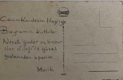 AŞK DOLU ROMANTİK ÇİFT KARTPOSTALI,ARKASINA YAZILMIŞ,RENKLİ, 11 X 15 CM EBADINDA