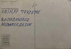 AŞK DOLU ROMANTİK ÇİFT KARTPOSTALI,ARKASINA YAZILMIŞ,RENKLİ, 11 X 15 CM EBADINDA