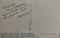 AŞK DOLU ROMANTİK ÇİFT KARTPOSTALI,ARKASINA YAZILMIŞ,RENKLİ, 11 X 15 CM EBADINDA