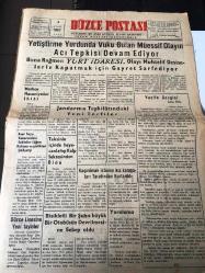DÜZCE POSTASI GAZETESİ YEREL TAŞRA BASINI - -4 Eylül 1962 Yıl :12 Sayı :2138--Yetiştirme Yurdunda Vuku Bulan Müessif Olayın Acı Tepkisi Devam Ediyor --Jandarma Teşkilatındaki Yeni Terfiler - Vazife Sevgisi :Süha Böke --Şiir Köşesi : Sivaslı  Karınca :Fazıl Hüsnü  Dağlarca- Kalpteki  Fibrilasyonun    durdurulabileceğini   bildiriyor  -- Barzani 'ye karşı   gönderilen  Irak birliği kayboldu --Tulga Irak  ve Suriye Sınırında Tetkikler Yapıyor ---Venüs Yolundaki  Mariner  2. Dünyaya Malumat Gönderiyor --