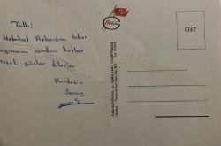 AŞK DOLU ROMANTİK ÇİFT KARTPOSTALI,ARKASINA YAZILMIŞ,RENKLİ, 11 X 15 CM EBADINDA