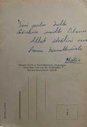 AŞK DOLU ROMANTİK ÇİFT KARTPOSTALI,ARKASINA YAZILMIŞ,RENKLİ, 11 X 15 CM EBADINDA