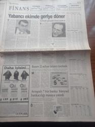 Yeni Yüzyıl Gazetesi - 11 Eylül 1998 - Yeşil Kod Adlı Mahmut Yıldırım Teslim Oldu Mu - İyiliğin Duayeni Semiha Şakir Hayata Veda Etti - Libya Devriminin Yıldönümü Kutlamaları Sırasında PKK Kaddafi'nin Önünden Geçti - İstanbul'un Yeşiline Sabotaj - Zerrin Özer'in Tecavüz İtirafı - Tansu Çiller'in Şirketine 250 Milyar Ceza