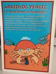 ARKEOLOG TENGEÇ 22 HAZİRAN-23 TEMMUZ KARTPOSTALI,ARKASINA YAZILMAMIŞ,RENKLİ, 12 X 17 CM EBADINDA