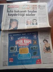 Hürriyet Gazetesi - 30 Ekim 1998 - Adana'dan Kalkan Ayvalık Uçağı Erdal Aksu İsimli Hava Korsanı Tarafından Kaçırıldı - Bekaret Fıkrası ANAP'ı Karıştırdı - İtalyan Teknik Direktör Ancelotti Fenerbahçe'ye Geldiğime Pişmanım - Hakan Şükür Fobisi - Cumhuriyetin 75. Yıldönümünde Görülmemiş Coşku - 13 Ülkenin Lideri 100 Başbakan Ve Resmi Temsilcileri Cumhuriyet Bayramı Kutlamalarına Katıldı - Süleyman Demirel - Rauf Denktaş - Haydar Aliyev - Almanya'nın Yeni Başbakanı Schröder Atatürk Yüzyılın Reformcusu