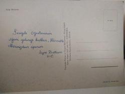 GÜNBATIMINDA GÖL VE AĞAÇLAR KARTPOSTALI,ARKASINA YAZILMIŞ,RENKLİ,11 X 15 CM EBADINDA