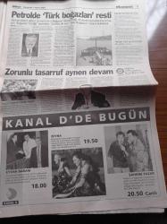 Milliyet Gazetesi - 7 Kasım 1998 -  Recep Tayyip Erdoğan - Alaattin Çakıcı Beni Öldürecekler - Abdi İpekçi Protestosu - Mesut Yılmaz - Tümgeneral Fahrettin Alparslan'ın İntiharı -Süleyman Seba - Sergen Yalçın - Elvir Boliç - Ebru Şallı İle Gözde Tan'a Uyuşturucu Suçundan Hapis Cezası İsteniyor - Engin Koç Podyuma Veda Etti - Serdar Ortaç Cezaevinden Faks Gönderdi - Demet Şener - Buz Kraliçesi Katarina Witt - Olaylı YÖK Protestosu - Hapisteki Titancı Kenan Şeranoğlu'na Teşekkür