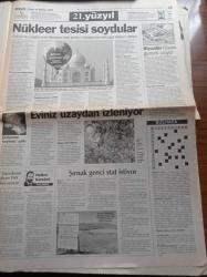 Milliyet Gazetesi - 14 Haziran 1997 - Fransa 98 Dünya Kupası - Amokachi - Okocha - Uche - Fazıl Say Türk Olarak Yalnızım - Devlette Protokol Sancısı - Süleyman Demirel Mutabakat Beni Bağlamaz Taraf Olmam - Genelkurmay Başkanı Orgeneral Hüseyin Kıvrıkoğlu'nun Görev Süresinin Uzatılması Konusunda Bir Talebi Yok - DYP Diyarbakır Milletvekili Salim Ensarioğlu Trafik Kazası Geçirdi Ağır Yaralı - Başkanlık Sistemi - 28 Şubat - Hüsamettin Cindoruk - İpek Yolu