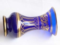 Antika Bohem Kobalt Mavi Cam Vazo