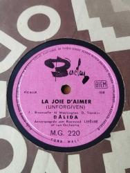 DALIDA * LA JOIE D'AIMER (UNFORGIVEN) & GARDE-MOI LA DERNIERE DANSE * BARCLAY TAŞ PLAK