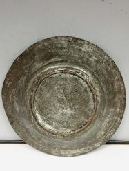 Antika Osmanlı Saz Tuğralı Bakır Yazılı Tabak - Lenger