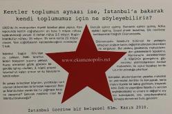 EKÜMENOPOLİS UCU OLMAYAN ŞEHİR(İSTANBUL ÜZERİNE BİR BELGESEL FİLM) KARTPOSTALI,ARKASINA YAZILMAMIŞ,RENKLİ,11 X 15 CM EBADINDA