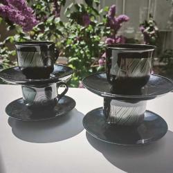 Fransız Arcoroc Geometrik Fincan Takımı