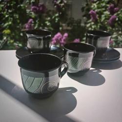 Fransız Arcoroc Geometrik Fincan Takımı