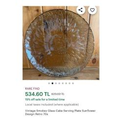 Fransız Arcoroc Pasta Tabağı Takımı