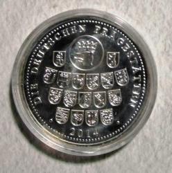 ALMANYA MADALYON 2014. JOHANN GOTTFRIED SCHADOW. GÜMÜŞ KAPLAMA 32 mm ÇAP. KAPSÜLÜNDE PROOF BASKI ÇİL (EUR-35)