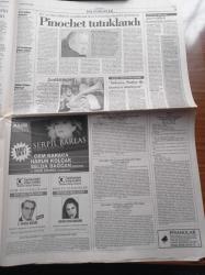 Cumhuriyet Gazetesi - 18 Ekim 1998- Müfettişler Melih Gökçek'in Belediye Kaynaklarını Yandaş Şirketlere Aktarıldığını Saptadı - MİT Müsteşarı Şenkal Atasagun İçimizde Çeteye Bulaşanlar Oldu - Korkmaz Yiğit İle Alaattin Çakıcı'nın Arasındaki Konuşmanın Bantını Açıklayan Fikri Sağlar - Diktatör Pinochet Tutuklandı - Maraba Şaklabanlık - Hülya Avşar - Mahsun Kırmızıgül - İbrahim Erkal - Hande Ataizi - Erol Evcil - İlhan Selçuk - Ahmet Taner Kışlalı - Yunus Nadi