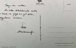 KARLAR ALTINDA DAĞLAR AĞAÇLAR VE EVLERİN RESMİ KARTPOSTALI,ARKASINA YAZILMIŞ,RENKLİ,11 X 15 CM EBADINDA