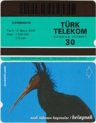 NESLİ TÜKENEN HAYVANLAR / KELAYNAK TELEFON KARTI 30 KONTÖR TÜRK TELEKOM. 12 MAYIS 2000.