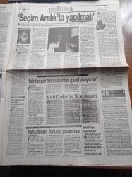 Akit Gazetesi -24 Ekim 1998 - Başgafçı Vural Savaş - Hasan Karakaya - Hüseyin Üzmez - Abdurrahman Dilipak - Dünya Karate Şampiyonu Haldun Alagaş - Tugay Kerimoğlu - Trabzonspor - İstanbul Büyükşehir Belediye Başkanı Recep Tayyip Erdoğan - Sultanbeyli Belediye Başkanı Ali Nabi Koçak'a İftira - Başörtüsü İstifası - Recai Kutan - Tansu Çiller Seçim Aralık'ta Yapılmalı - Yahudilerin Ankara Çıkarması - Netanyahu Arafat Anlaşamadı