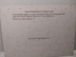 SAN FRANCISCO TRAMVAY VE İNSAN MANZARALARI GÜNDÜZ GÖRÜNTÜSÜ KARTPOSTALI,ARKASINA YAZILMAMIŞ,RENKLİ,6,5 X 8,5 CM EBADINDA