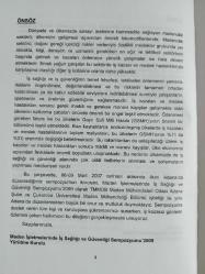 MADEN İŞLETMELERİNDE İŞ SAĞLIĞI VE GÜVENLİĞİ SEMPOZYUMU BİLDİRİLER KİTABI 2009