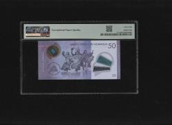 Nikaragua Nicaragua 50 Cordobas Polymer P 211a 2014 PMG 68 EPQ SUPER GEM UNC ÇİL SN A23481449 TOP POP