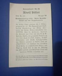 Adolf Hitler 1935  fotoğraf propaganda kartı