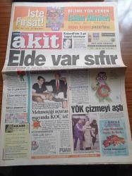 Akit Gazetesi - 21 Kasım 1998 - Hasan Karakaya - Recep Tayyip Erdoğan Hukukun Zaferi - Mehmetçik'i Öldüren Mayında Koç Parmağı - Bediüzzaman'ı Neden 19 Defa Zehirlediler Yazı Dizisi - Kick Boks İstanbul Şampiyonası Aralık'ta - Eski Futbolcu Sedat Balkan ABD'de Tedavi Olacak - ANAP Kütahya Milletvekili Mustafa Kalemli'nin 3 Yıl Hapsi İsteniyor - Başörtüsüne Özgürlük İsteyen Öğrencilere Gözaltı - Mesut - Yine Çin Yine Vahşet