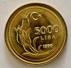 Türkiye Cumhuriyeti  1999 Yılı 5000 Lira  (9383)
