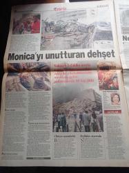 Hürriyet Gazetesi - 8 Ağustos 1998 - Monica Lewinksy ABD Başkanı Bill Clinton ile Telefonda da Seks Yaptık - Ayşegül Tecimer İle Gülay Aslıtürk Kırmızı Bültenle Aranıyor - Ünlü Caz Sanatçısı Burhan Öçal Evlendi - Okan Buruk - Alpay Özalan - Hasan Şaş - Sedat Peker - Adalet Bakanı Hasan Denizkurdu - Alaattin Çakıcı - İstanbul Emniyet Müdürü Hasan Özdemir İstanbul'da 45 Çete Vardı Bunlar Çökertildi - Kenya Ve Tanzanya'da ABD Büyükelçiliklerine Bombalı Saldırı - Münif İslamoğlu'nu Kaybettik