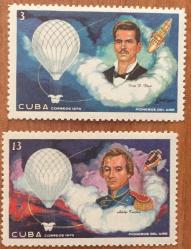 UÇAN BALON.UZAY TEMA.KÜBA 2  PUL 1970.DAMGASIZ