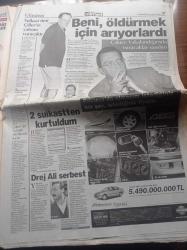 Hürriyet Gazetesi - 23 Kasım 1998 - Alaattin Çakıcı Beni Öldürecekler Sandım - Elvir Boliç - Portekizli Futbolcu Dimas Yarın Geliyor - Mesut Yılmaz - ABD Dışişleri Bakanı Albright'tan İtalya'ya Muhtıra Gibi Telefon - Şehit Çocuklarının Protestosu - İşte Abdullah Öcalan'ın Villası - PKK Kanal D'cileri Kaçırmaya Kalkıştı - Tarkan Teslim Olmazsa Asker Kaçağı