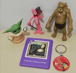 Koleksiyon Antika Dekor Hediye Obje Figür Oyuncak Biblo aksesuar vintage süs nostalji pembe panter avea baby Yoda mona lisa kaydırmalı plastik puzzle yapboz yaratık canavar reklam promosyon reklam Hediyelik dekorluk retro tasarım hobi